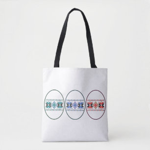 Folkontwerp dubbelzijdig tote bag