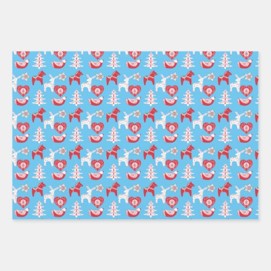 folkpaard hart schandaal noordelijk patroon inpakpapier vel (Voorkant)