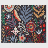 Folkpatroon, naadloos textielontwerp met helder cadeaupapier (Vlak)