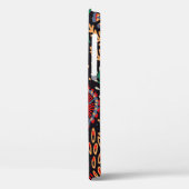 Folkpatroon, naadloos textielontwerp met helder Case-Mate iPhone case (Achterkant / Links)