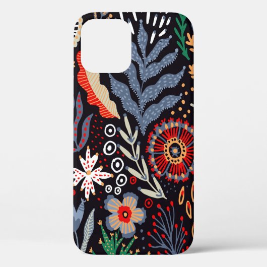 Folkpatroon, naadloos textielontwerp met helder Case-Mate iPhone case (Achterkant)