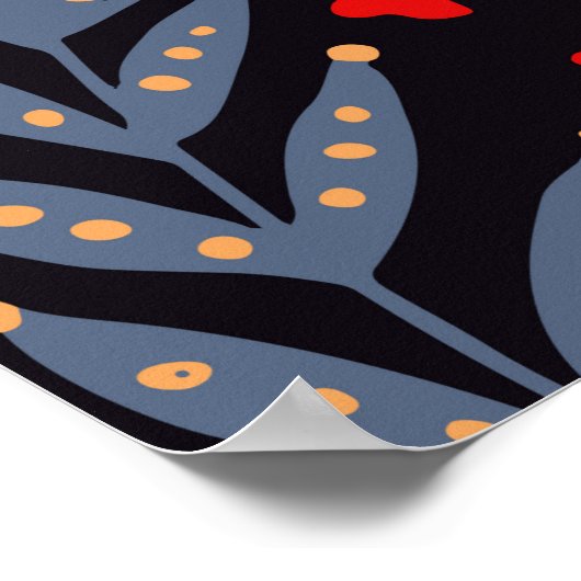 Folkpatroon, naadloos textielontwerp met helder poster (Hoek)