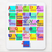 Folks of Letters Muismat (Voorkant)