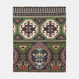 Folksiernaadloos patroon. Geometrische etnische Fleece Deken
