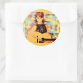 folksinger ronde sticker (Tas)