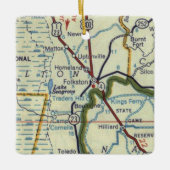 Folkston Georgia  kaart Keramisch Ornament (Voorkant)