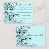 Folksy Boho Swirls Vogels & Bloemen Bloemen Bloeme Visitekaartje (Voorkant / Achterkant)