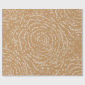 Folksy Caramel Boho Fern Patroon Cadeaupapier (Vlak)