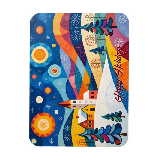 Folksy Christmas   Magneet (Verticaal)