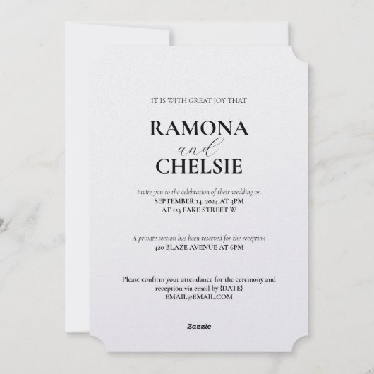 Folksy Classic huwelijksuitnodiging Feestdagenkaart (Achterkant)