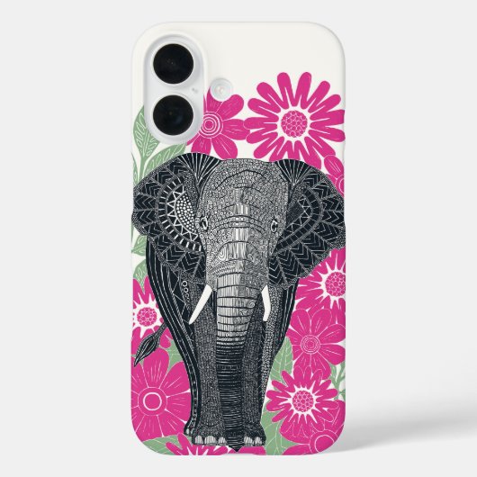 folksy elephant pink Case-Mate iPhone case (Achterkant)