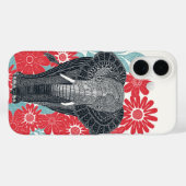 Folksy Elephant Red Case-Mate iPhone Case (Achterkant (horizontaal))