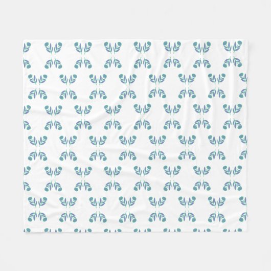 Folksy Flower Blanket Fleece Deken (Voorkant (Horizontaal))