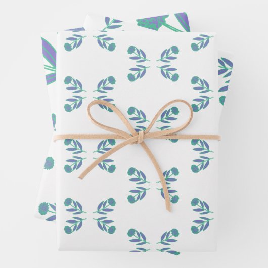 Folksy Flowers inpakpapier (In situ)