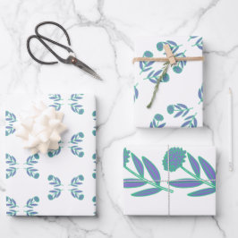 Folksy Flowers inpakpapier Vel