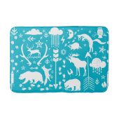 Folksy Forest Adventure Beer Fox Herten Jongens Ka Badmat (Voorkant)