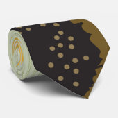 Folksy groene zonnebloem bruiloft gestreept stropdas (Opgerold)