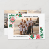  Folksy Kerstmis Fotokaart Aankondiging (Voorkant / Achterkant)