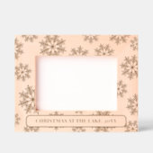 Folksy Nordic Snowflake Winter Christmas Jouw teks Gegraveerde Lijstjes (Voorkant)