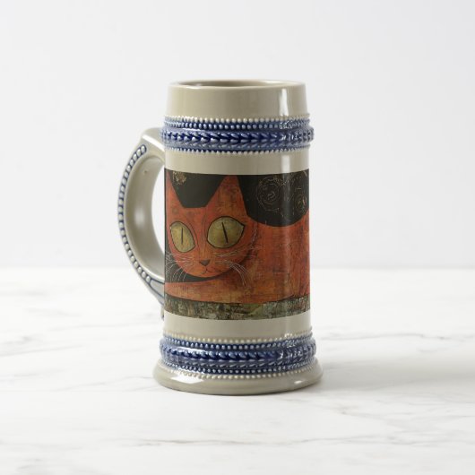 Folksy Oranje Cat Bierpul (Voorkant links)