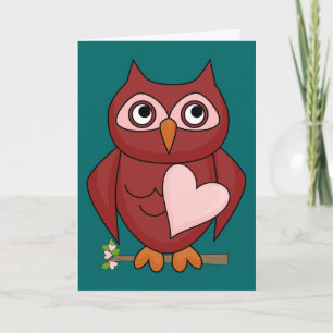Folksy Red Owl - Afstuderen Congrates Kaart
