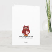 Folksy Red Owl - Afstuderen Gefeliciteerd Kaart (Achterkant)