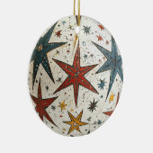 Folksy Stars Kerst Ornament (Rechts)