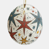 Folksy Stars Kerst Ornament (Links)