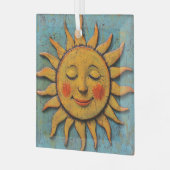 Folksy Sun Glas Ornament (Voorkant links)