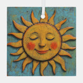 Folksy Sun Glas Ornament (Achterkant)