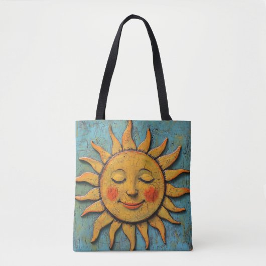 Folksy Sun Tote Bag (Voorkant)