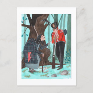 Folktale Fairytale   Assebox   blauw Feestdagenkaart