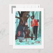 Folktale Fairytale | Assebox | blauw Feestdagenkaart (Voorkant / Achterkant)