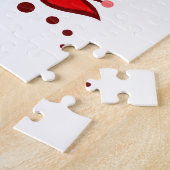 Folkvogel/patrijs/bloemen/hart/rood Legpuzzel (Zijkant)