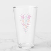 Folky Floral Heart Glass Cup Glas (Achterkant)