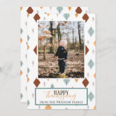 Folky Herfst Foto Feestdagenkaart (Voorkant / Achterkant)