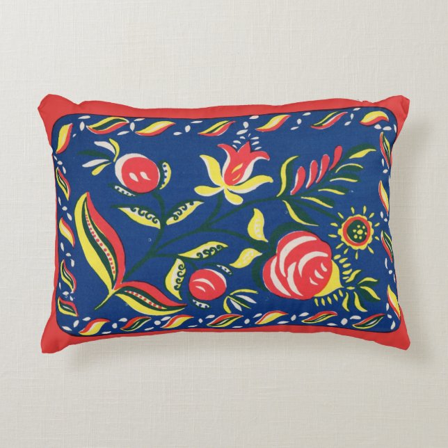 folky Pennsylvania Dutch motif Accent Kussen (Voorkant)