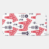 Folkzweedse paardenflorale naadloos patroon. Case-Mate iPhone case (Achterkant (horizontaal))