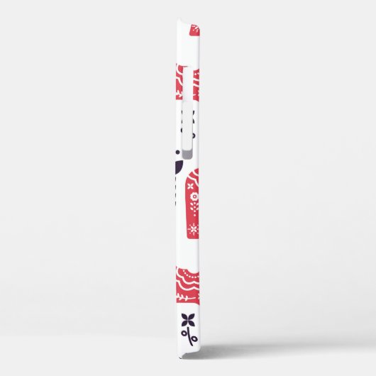 Folkzweedse paardenflorale naadloos patroon. Case-Mate iPhone case (Achterkant / Links)