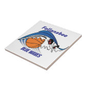 Follansbee Blue Waves Basketbal Tegeltje (Zijkant)