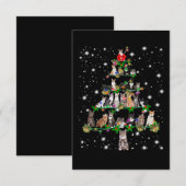 Folle katten Kerstboom T-shirt Ornament Decoratie  Kaart (Voorkant / Achterkant)
