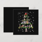 Folle katten Kerstboom T-shirt Ornament Decoratie  Kaart (Voorkant / Achterkant)
