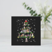 Folle katten Kerstboom T-shirt Ornament Decoratie  Kaart (Staand voorkant)