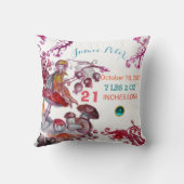 FOLLET OF MUSHROOMS JONGEN BABY SHOWER Baby Status Kussen (Achterkant)