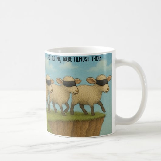 Follow me sheep Mug Koffiemok (Rechts)