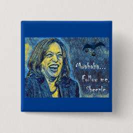 Follow Me Sheep - Politieke humor Vierkante Button 5,1 Cm