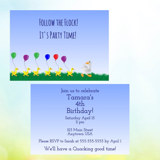 Follow the flock Invitation Kaart