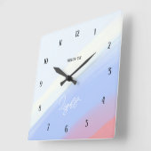 Follow the Light – Inspirational Gradient Vierkante Klok (Hoek)