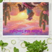 Follow the sonlight theedoek (Gevouwen)