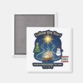 Follow the Star Maze Game Nativity Christmas Magne Magneet (Voorkant / Achterkant)